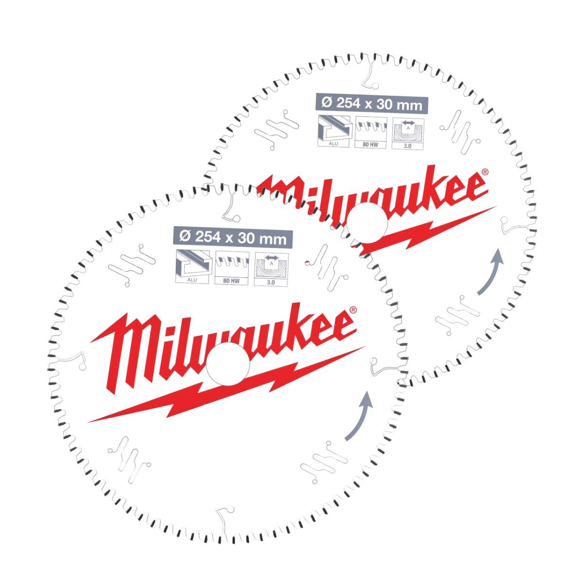 Milwaukee Kreissägeblatt 254mm Inhalt 2 Stück