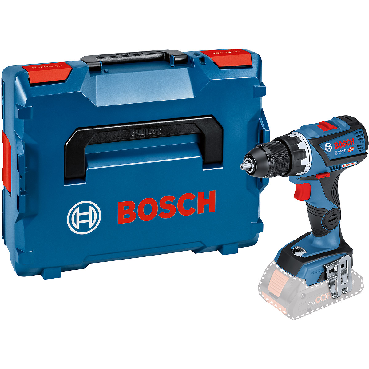 Bosch Akku-Bohrschrauber GSR 18V-60 C, Solo Version, L-BOXX