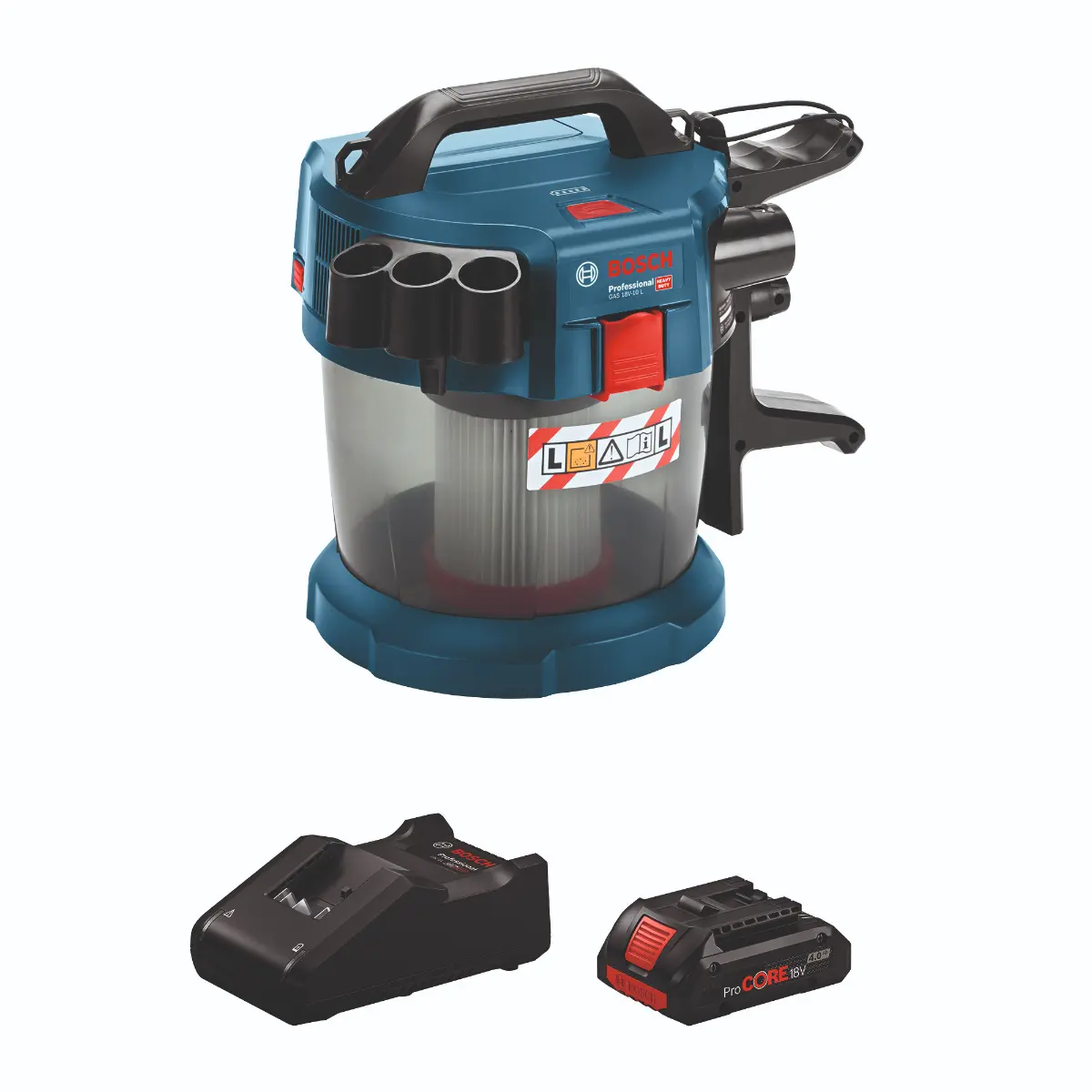 Bosch Akku-Staubsauger GAS 18V-10 L, 1 x Akku ProCORE18V 4.0Ah