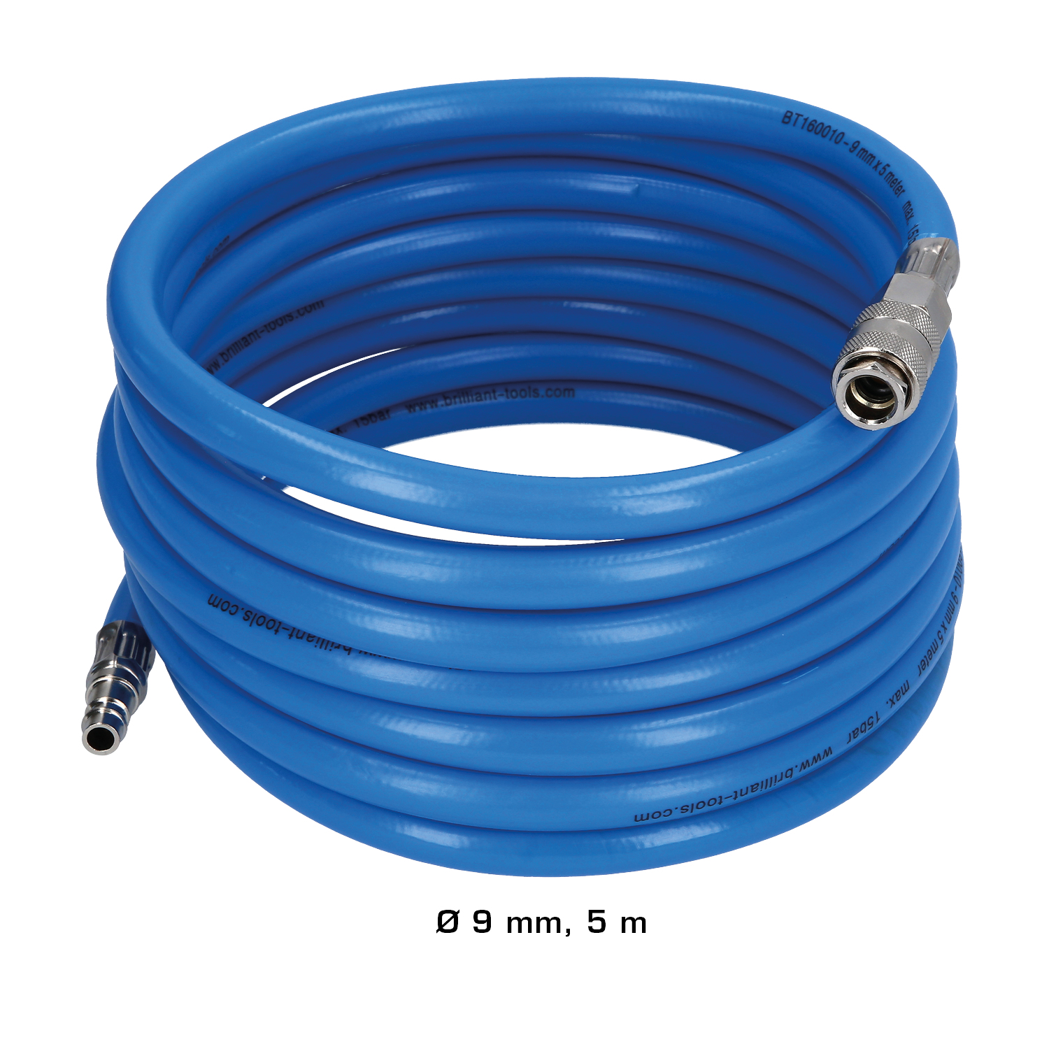 Brilliant Tools Druckluftschlauch Ø 9 mm, 5 meter