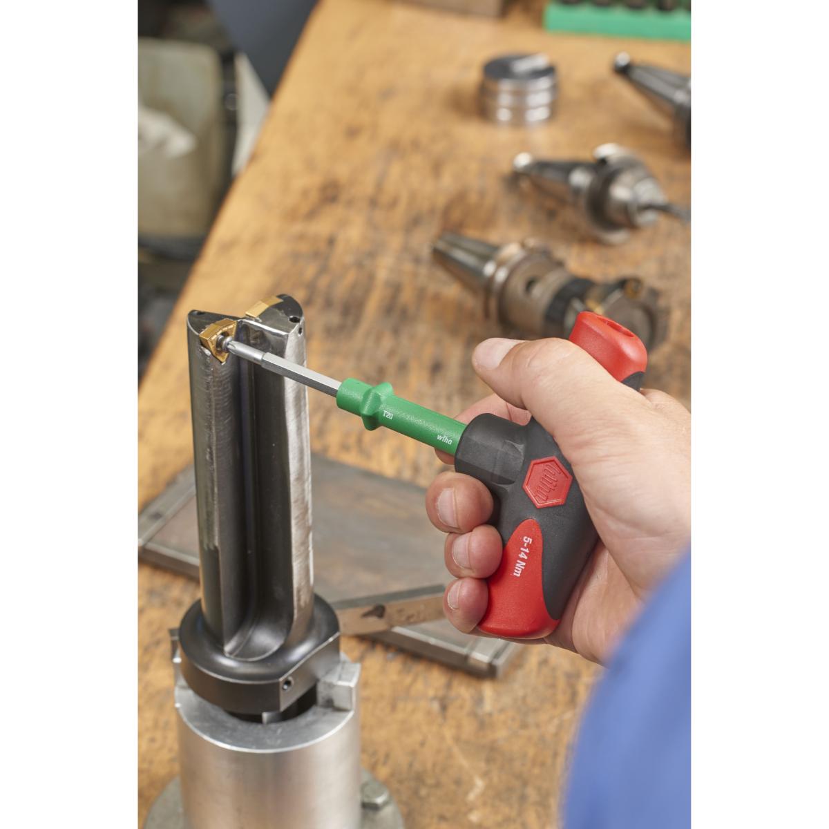 Wiha Drehmoment-Schraubendreher mit Quergriff TorqueVario -S T 5-14 Nm variabel einstellbare Drehmomentbegrenzung