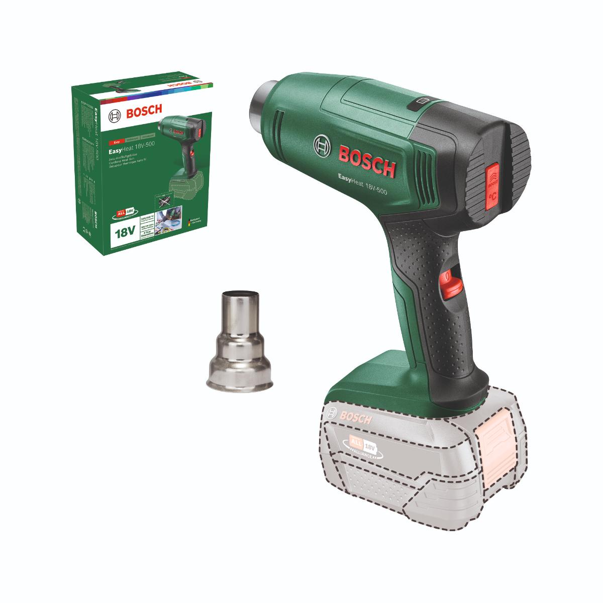 Bosch Akku-Heißluftgebläse EasyHeat 18V-500