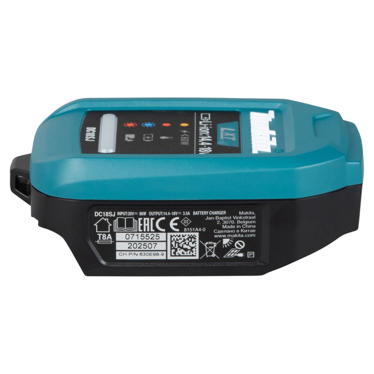 Makita Ladegerät-Set DC18SJ, ADP14, USB-C PD Ladekabel Power Delivery Li–Ion 14,4V–18V LXT DC18SJ