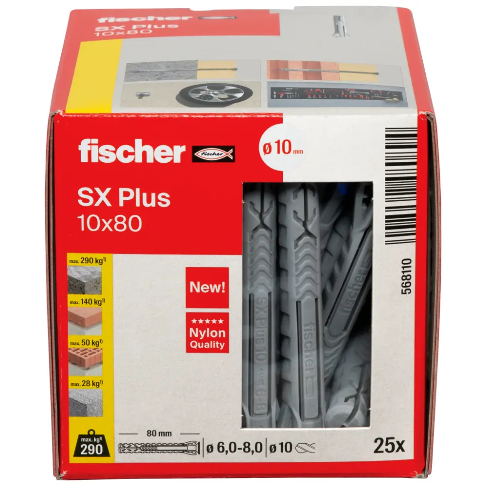 Fischer Spreizdübel SX Plus 10x80