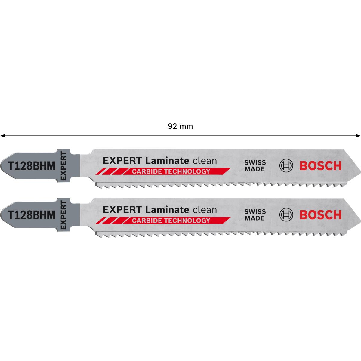 Bosch EXPERT Laminate Clean T 128 BHM Stichsägeblatt, 2 Stk.