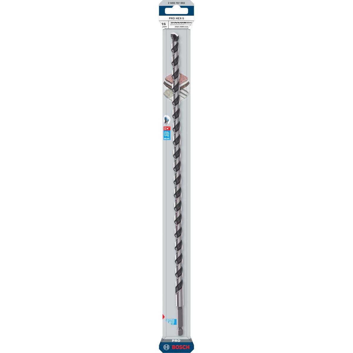 Bosch PRO HEX-5 Bohrer, 16 x 350 x 400 mm