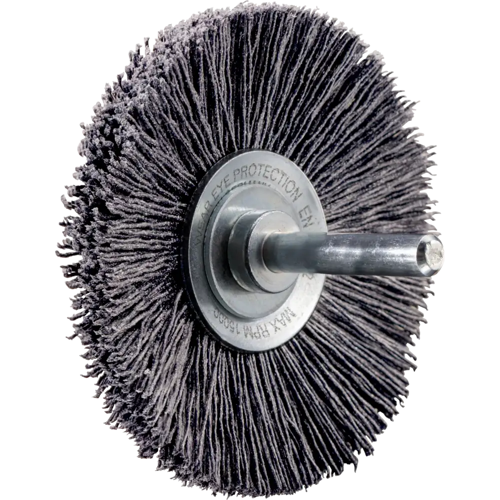 PFERD TOOLS Kegelbürste ungezopft KBU 70x10mm Schaft 6 mm SiC-Filament 0,55 mm Korn 120 rückseitiges Bürst