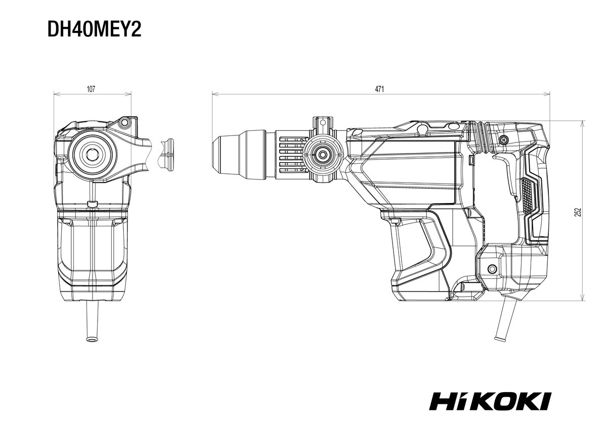 HIKOKI Bohr- & Meißelhammer SDS-Max DH40MEY2WSZ