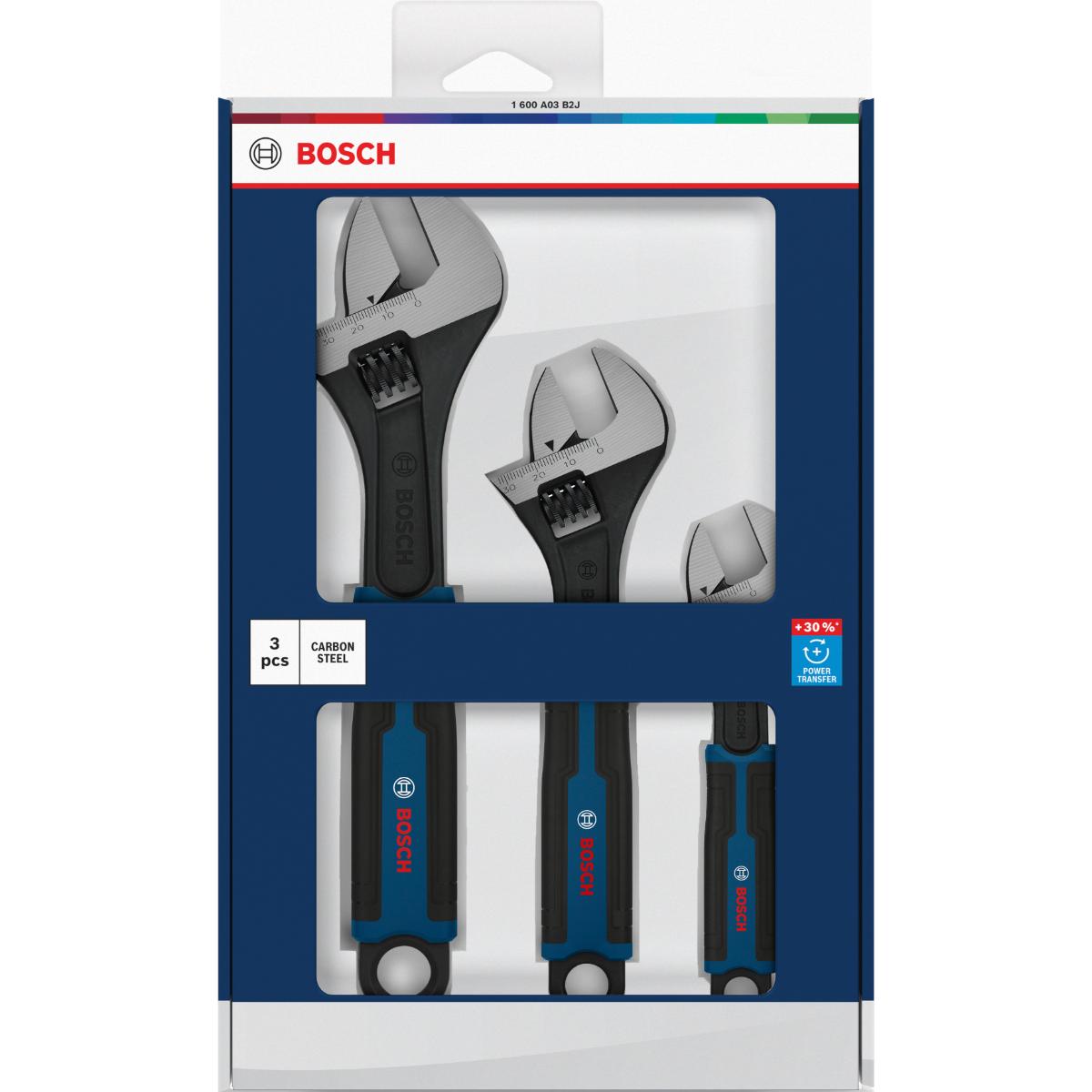 Bosch Rollgabelschlüssel, 150/200/250 mm, 3-teilges Set