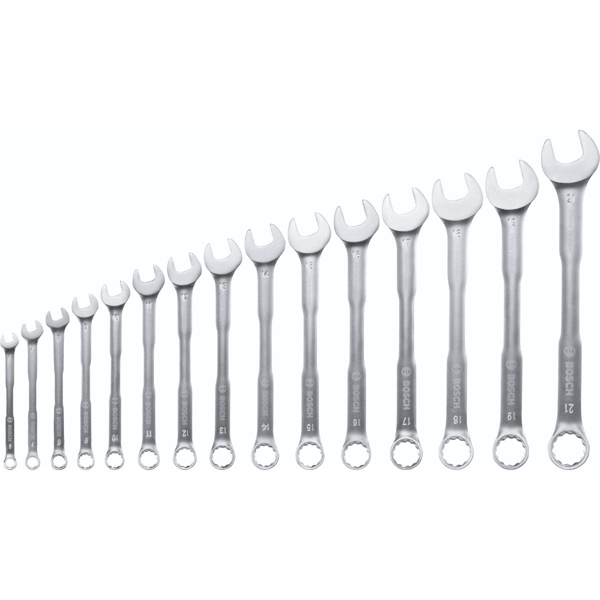 Bosch Ring-Maulschlüssel-, 6-21 mm, 15-teilges Set
