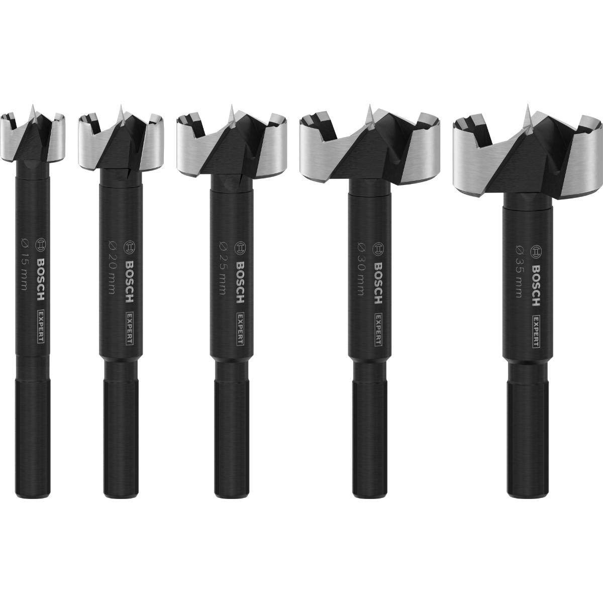 2608901843BO Bosch EXPERT Wood Forstnerbohrersatz, 5-teiliges Set