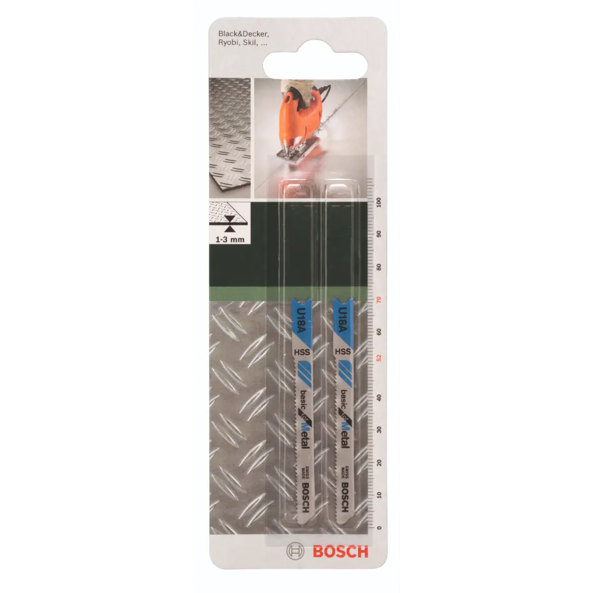 Bosch Stichsägeblatt HSS, U 18 A Basic for Metal