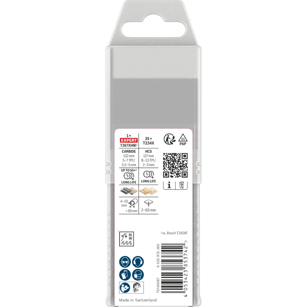 Bosch T234X+EXPERT Multi Material thick and thin T367XHM Stichsägeblätter-Set, 26-tlg.