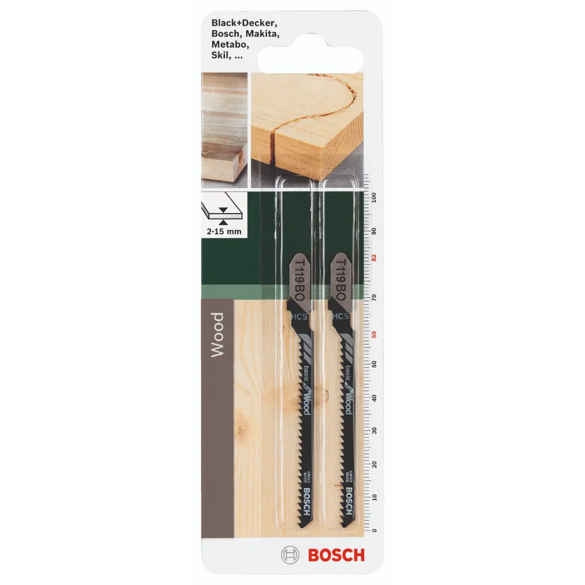 Bosch Stichsägeblatt HCS, T 119 BO Basic for Wood