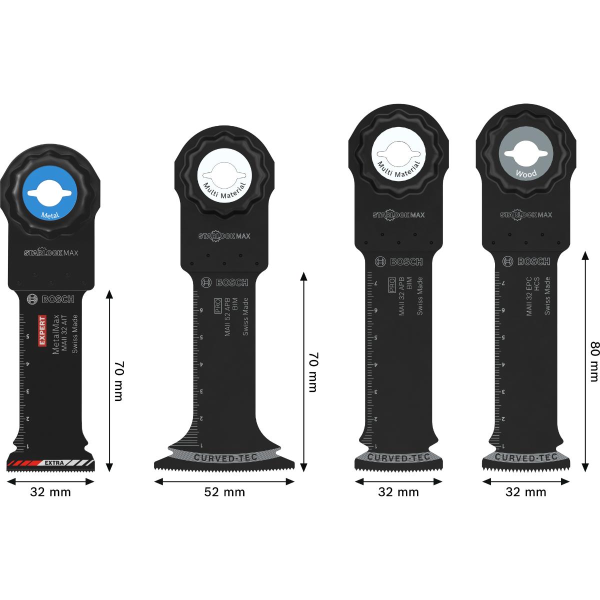 Bosch OMT Starlock Heavy Duty, 4-teiliges Set