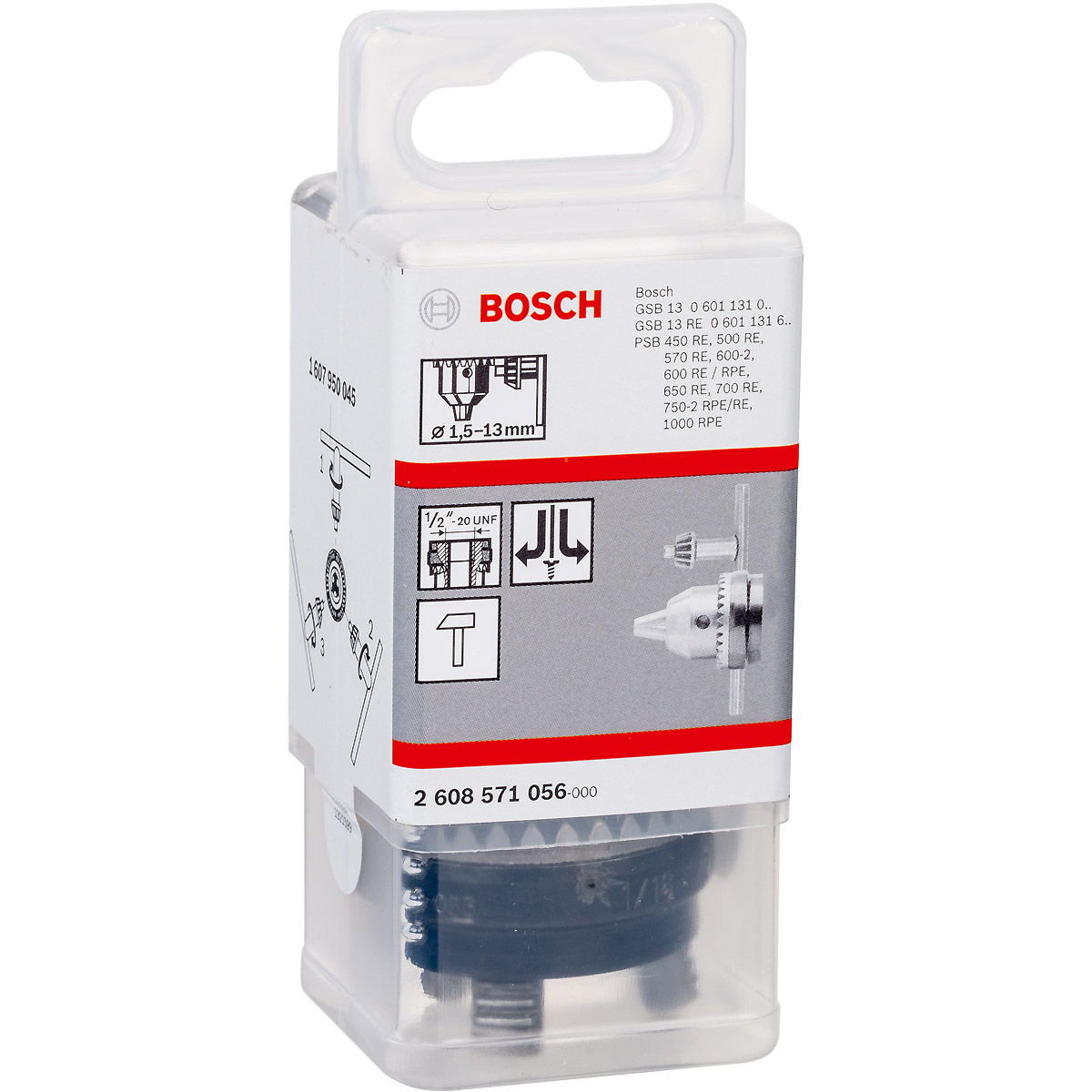 Bosch Zahnkranzbohrfutter, 1,5 - 13 mm, 1/2 Zoll - 20