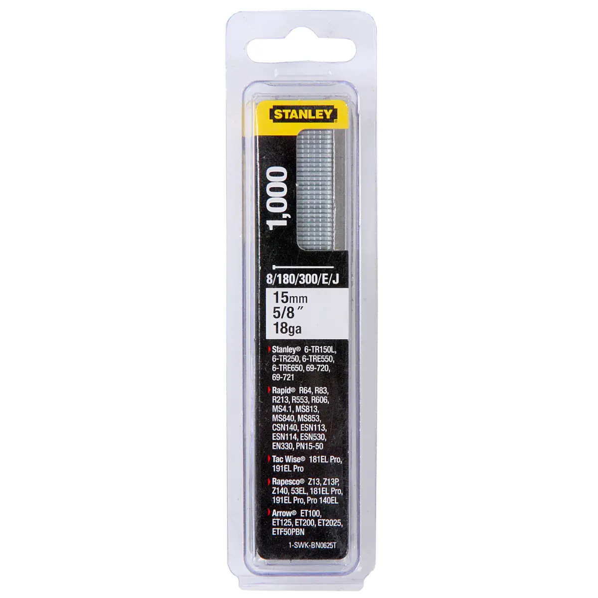 STANLEY Nägel 15 mm 1000 Stück für diverse Tacker rostbeständig beschichtet