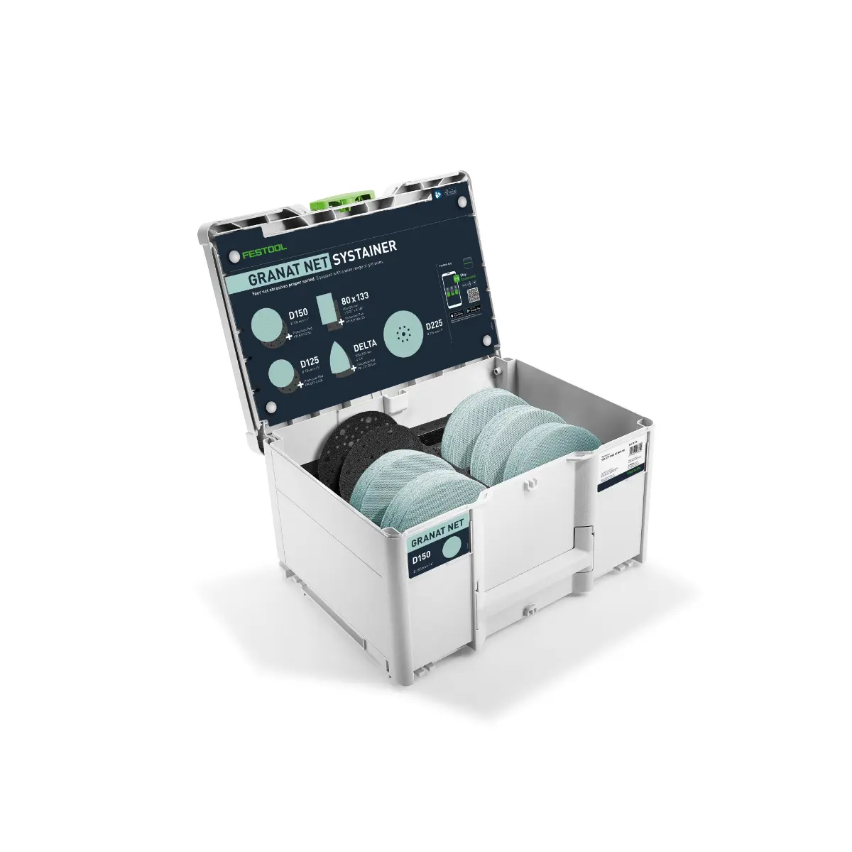 Festool Schleifmittel-Systainer³ Granat Net D150 GR NET SYS