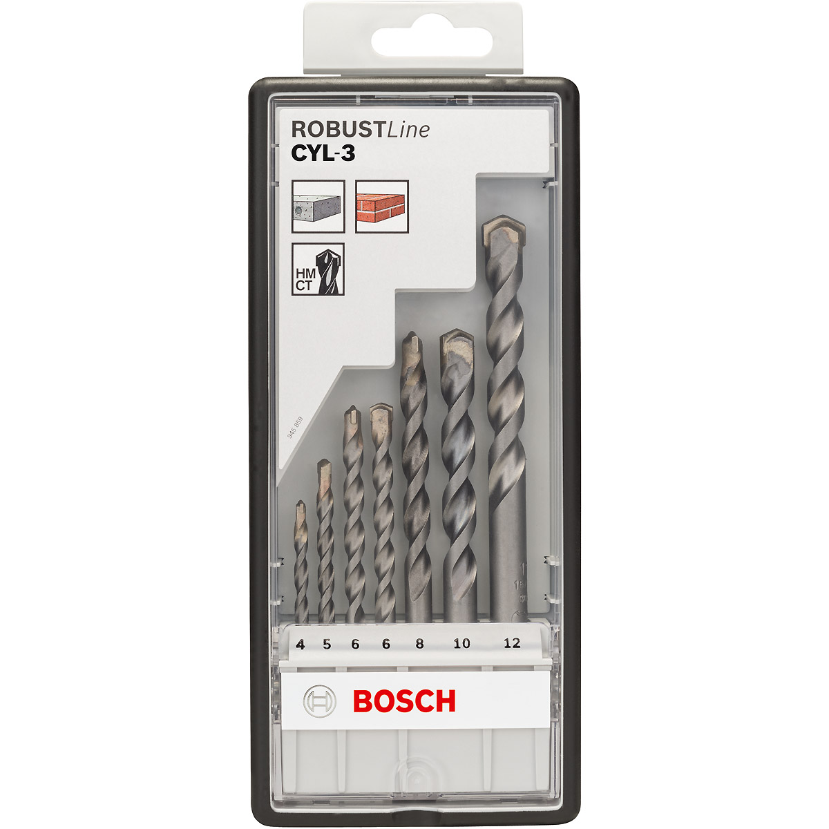 Bosch Betonbohrer-Robust Line-Set CYL-3, Silver Percussion, 7-teilig, 4 - 12 mm