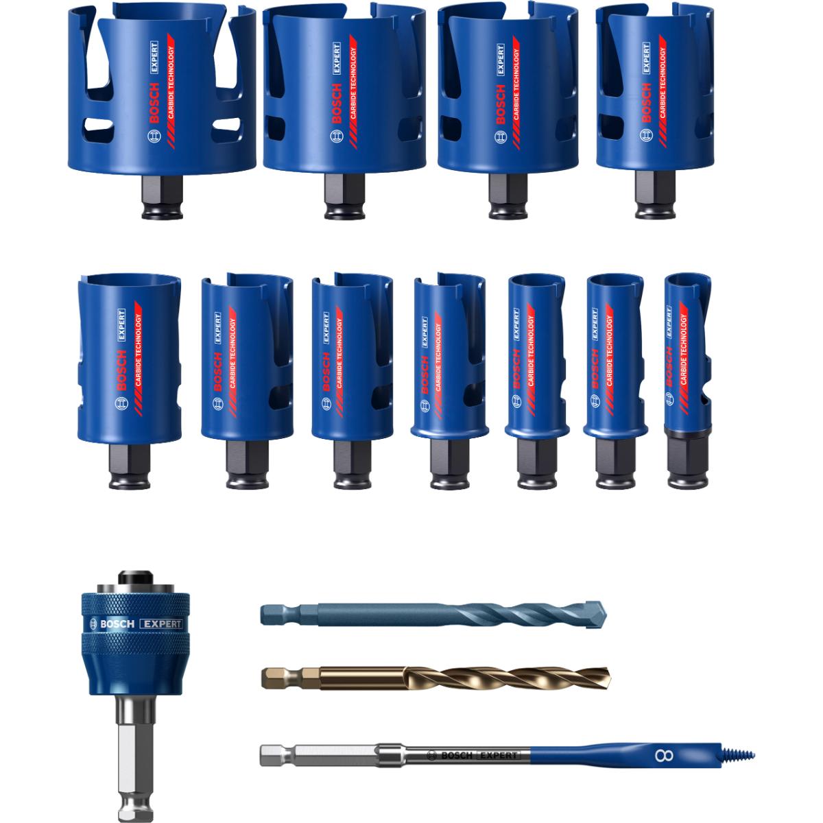 Bosch EXPERT Construction Material Power Change Plus-Lochsägen 15-teiliges Set