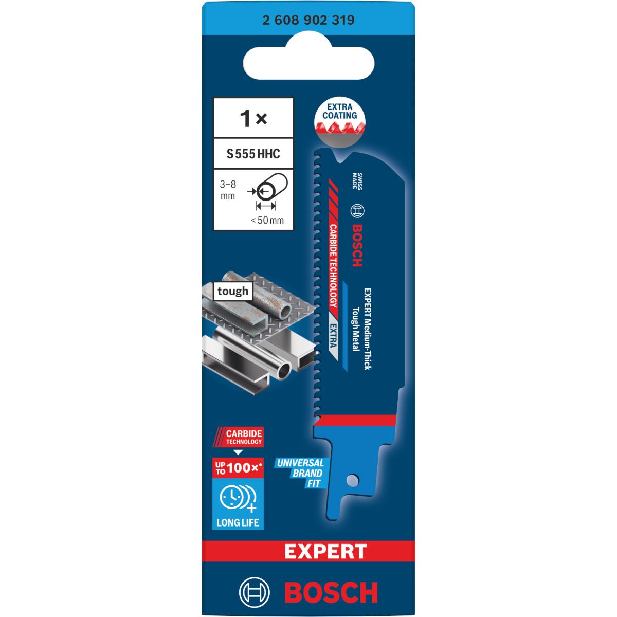 Bosch EXPERT Medium-Thick Tough Metal S555HHC Säbelsägeblatt, 1-Stück