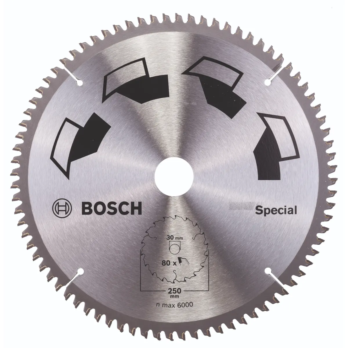 Bosch Kreissägeblatt SPECIAL D= 250 mm, Bohrung= 30 mm, Z= 80