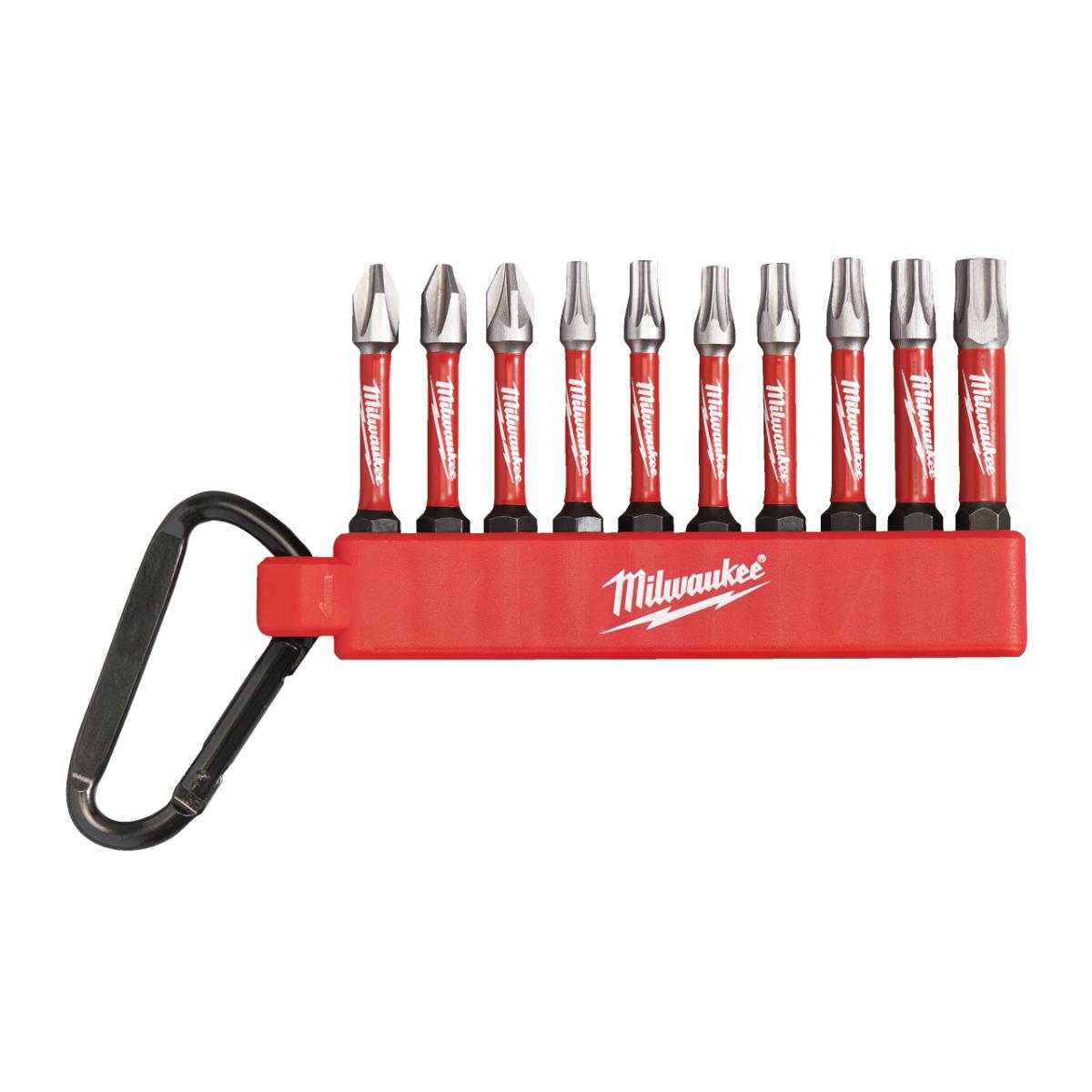Milwaukee Shockwave Bit-Set mit Karabiner 10-teilig Milwaukee Shockwave Bit-Set mit Karabiner 10-teilig
