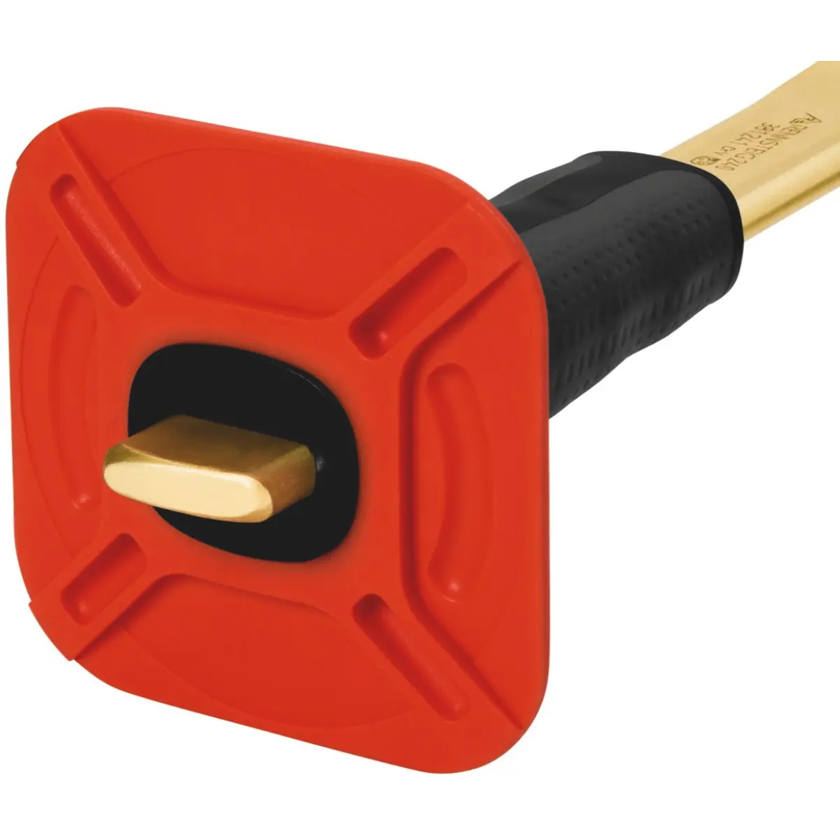 Rennsteig Schlitzmeißel mit Handschutz gebogen 27 x 240 mm, lackiert