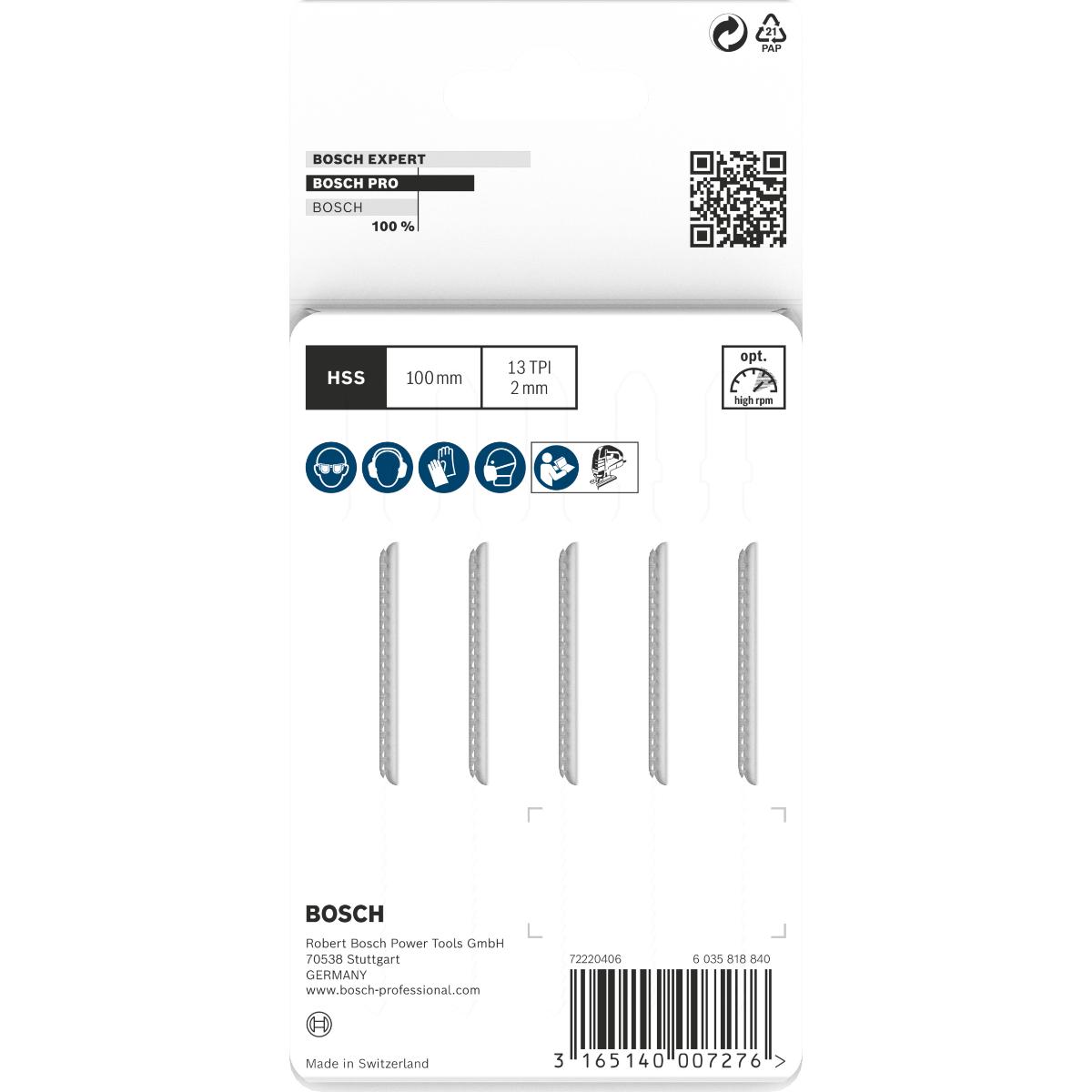 Bosch PRO Stichsägeblatt T 101 A für Acryl-, Plexiglas & Polycarbonat