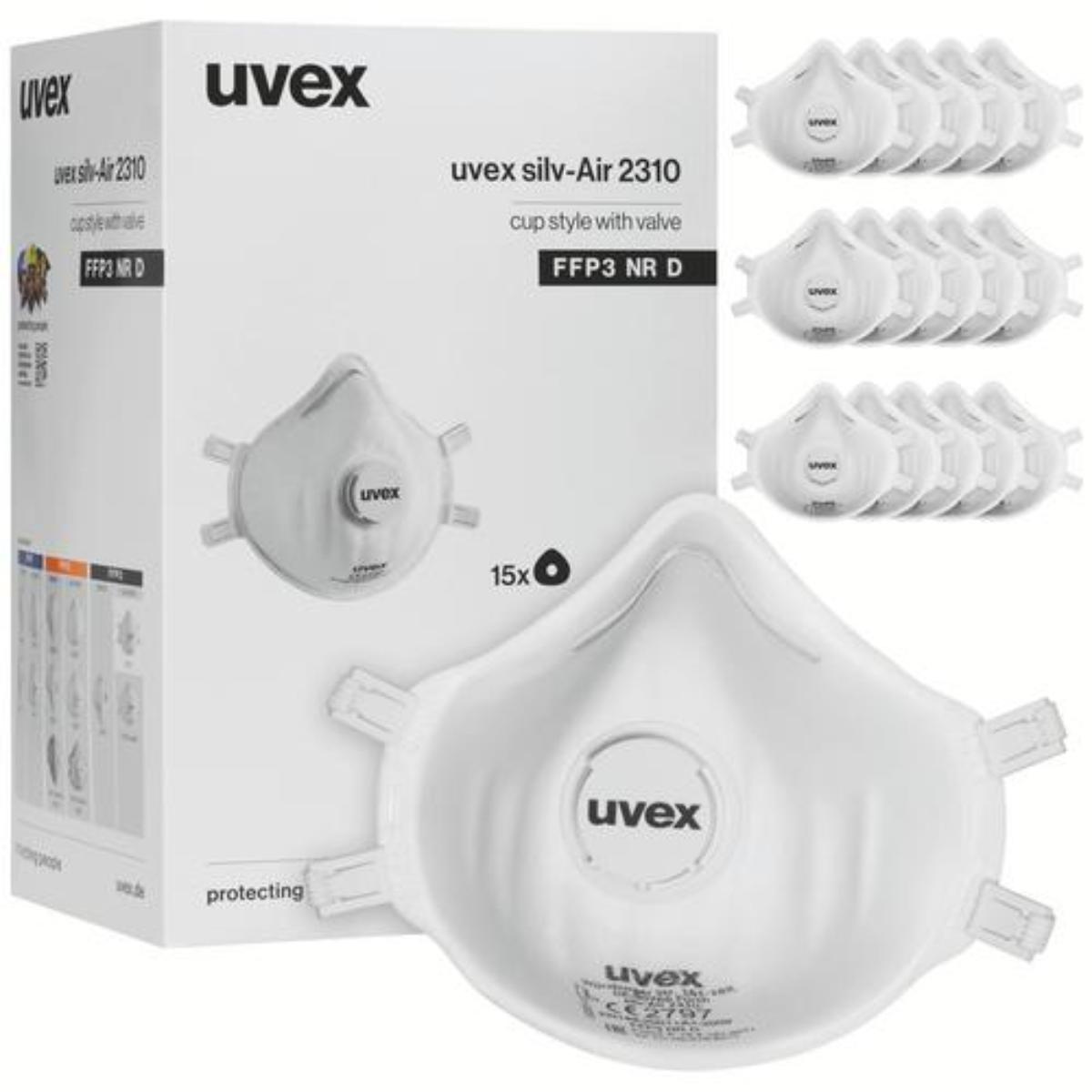 uvex silv-Air c Atemschutzmaske 2310 FFP3 - 15 Stück