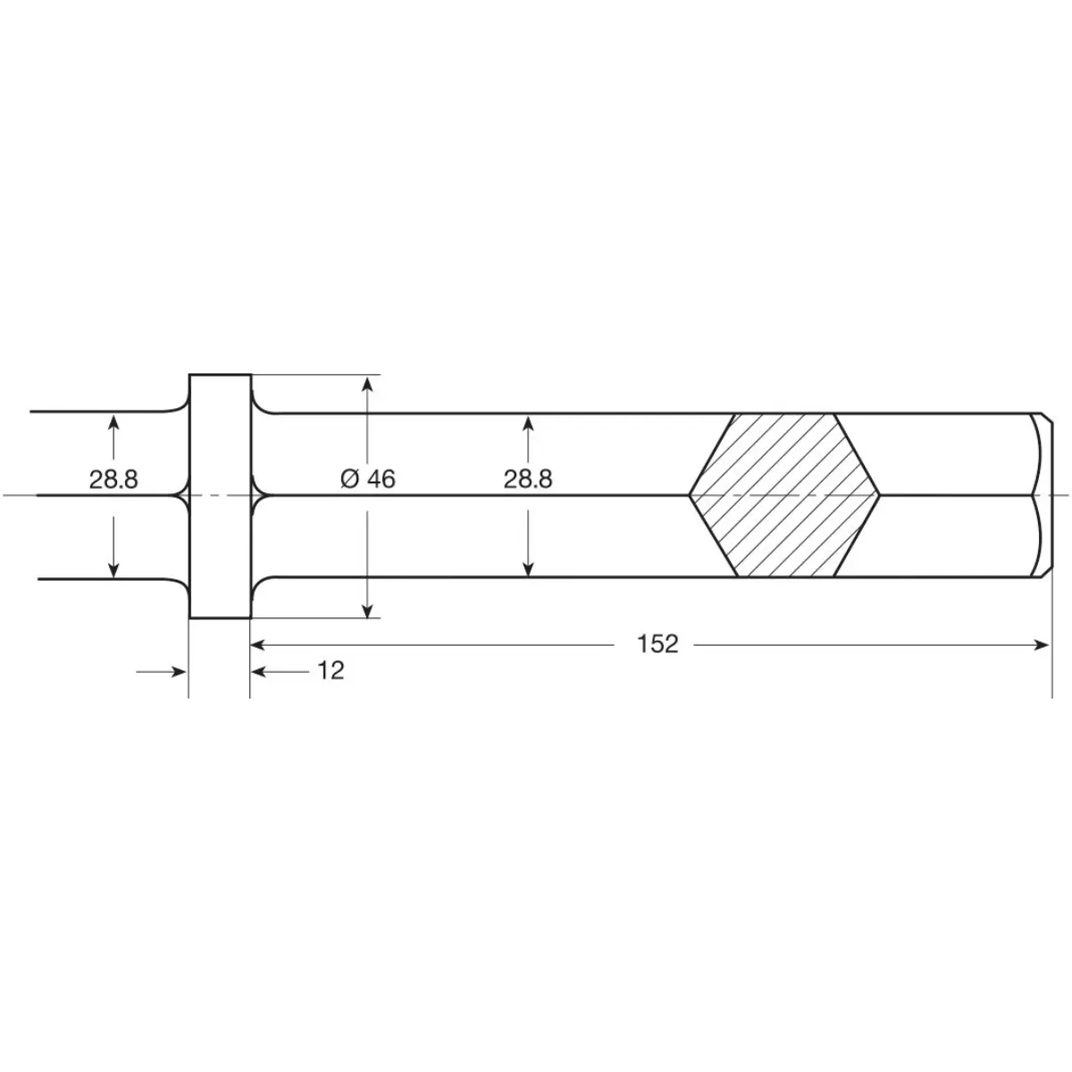 Rennsteig Spatmeißel für Elektro- und Drucklufthämmer 29 x 152 mm, 80 x 400 mm