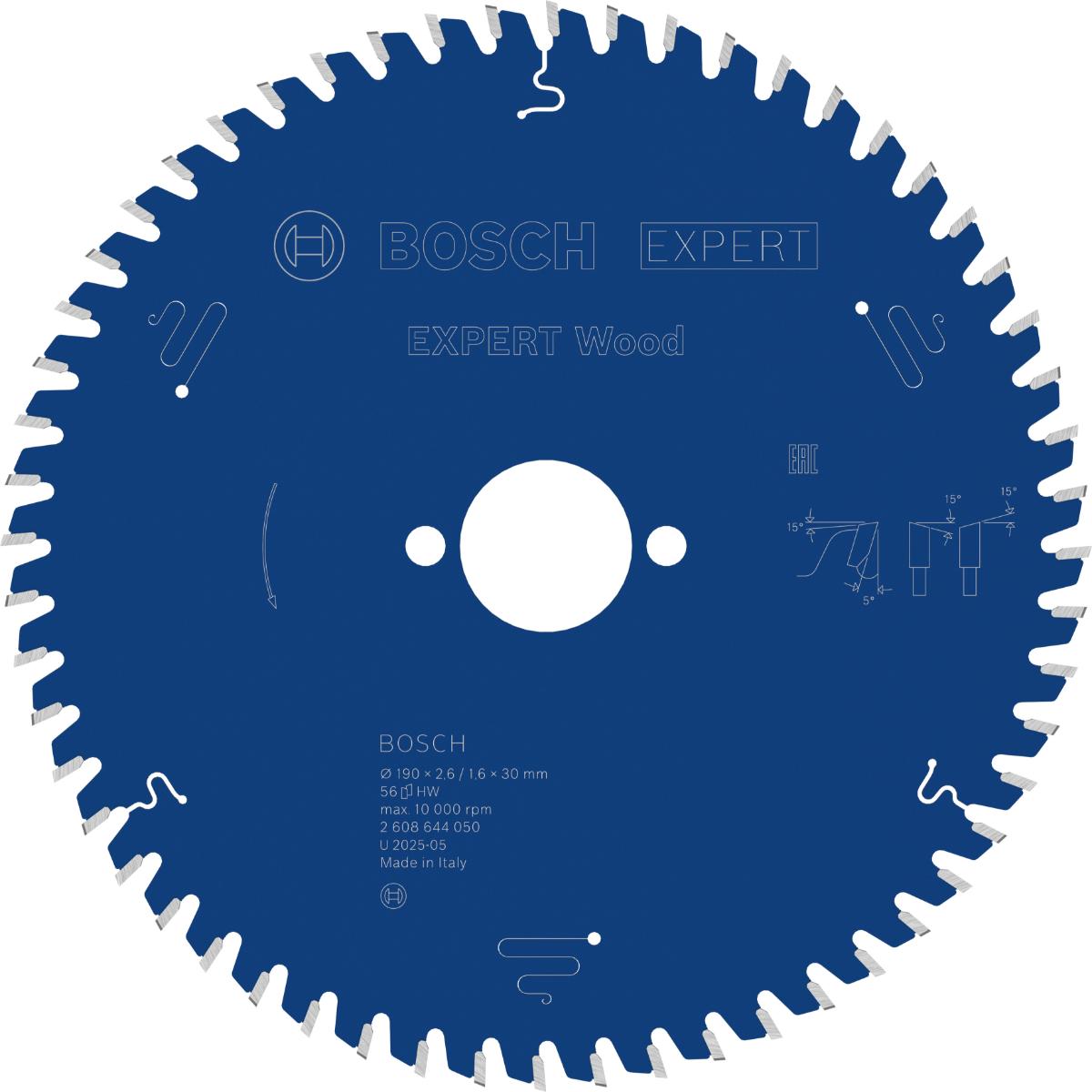 Bosch Kreissägeblatt Expert for Wood ø 190 mm, Bohrung 30 mm