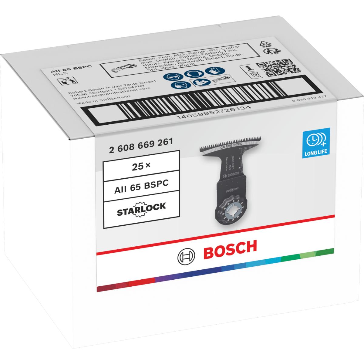 Bosch AII 65 BSPC Holz Tauchsägeblatt, Starlock, 65 x 40 mm TU25, Min. Menge 25