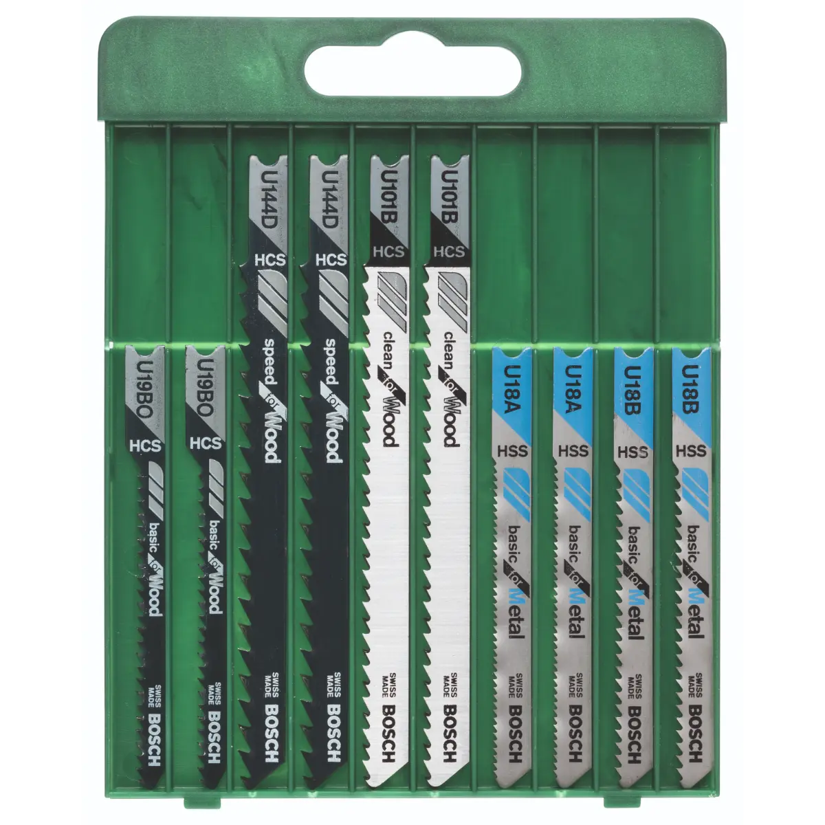 Bosch Stichsägeblatt-Set U-Schaft, 2x U 101 B/U 144 D/U 19 BO/U 18 A/U 18 B, 10-tlg.