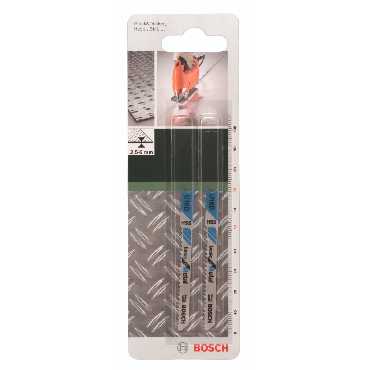 Bosch Stichsägeblatt HSS, U 18 B Basic for Metal