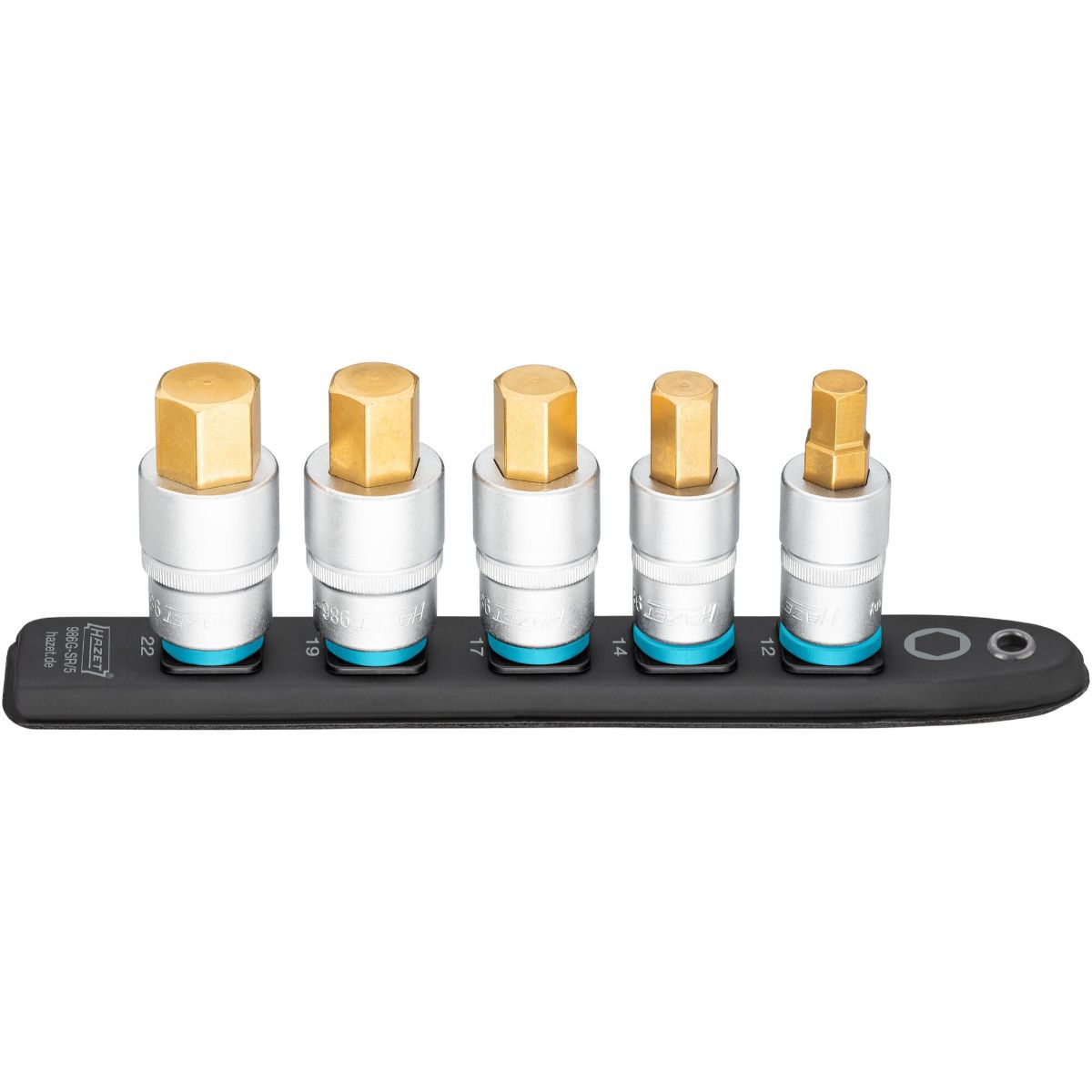 Rail souple en plastique SmartRail à emboîter, carré 12,5 mm (1/2 de pouce), 5 pièces, hexagone intérieur HAZET