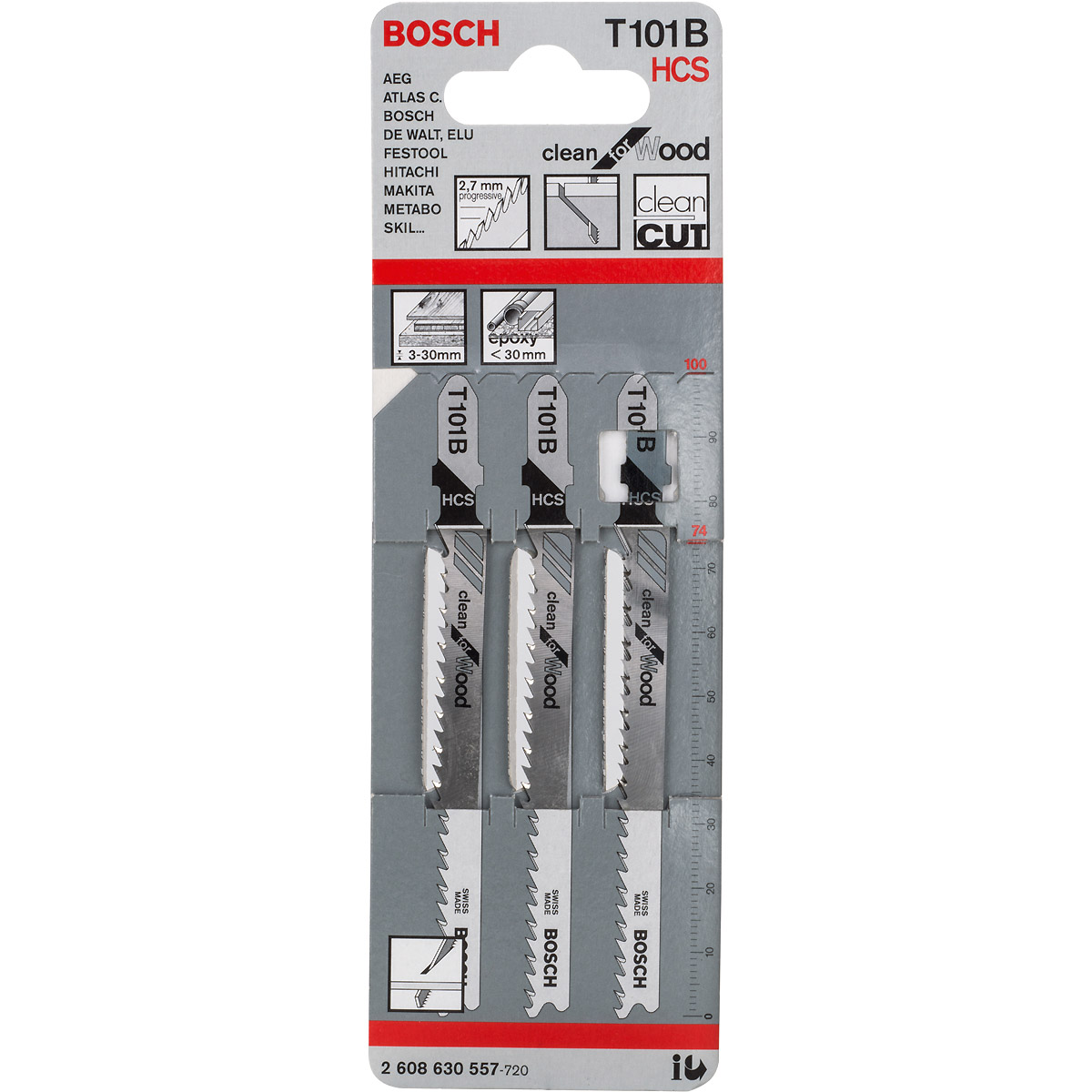 Bosch Stichsägeblatt T 101 B für Weich-/Sperrholz