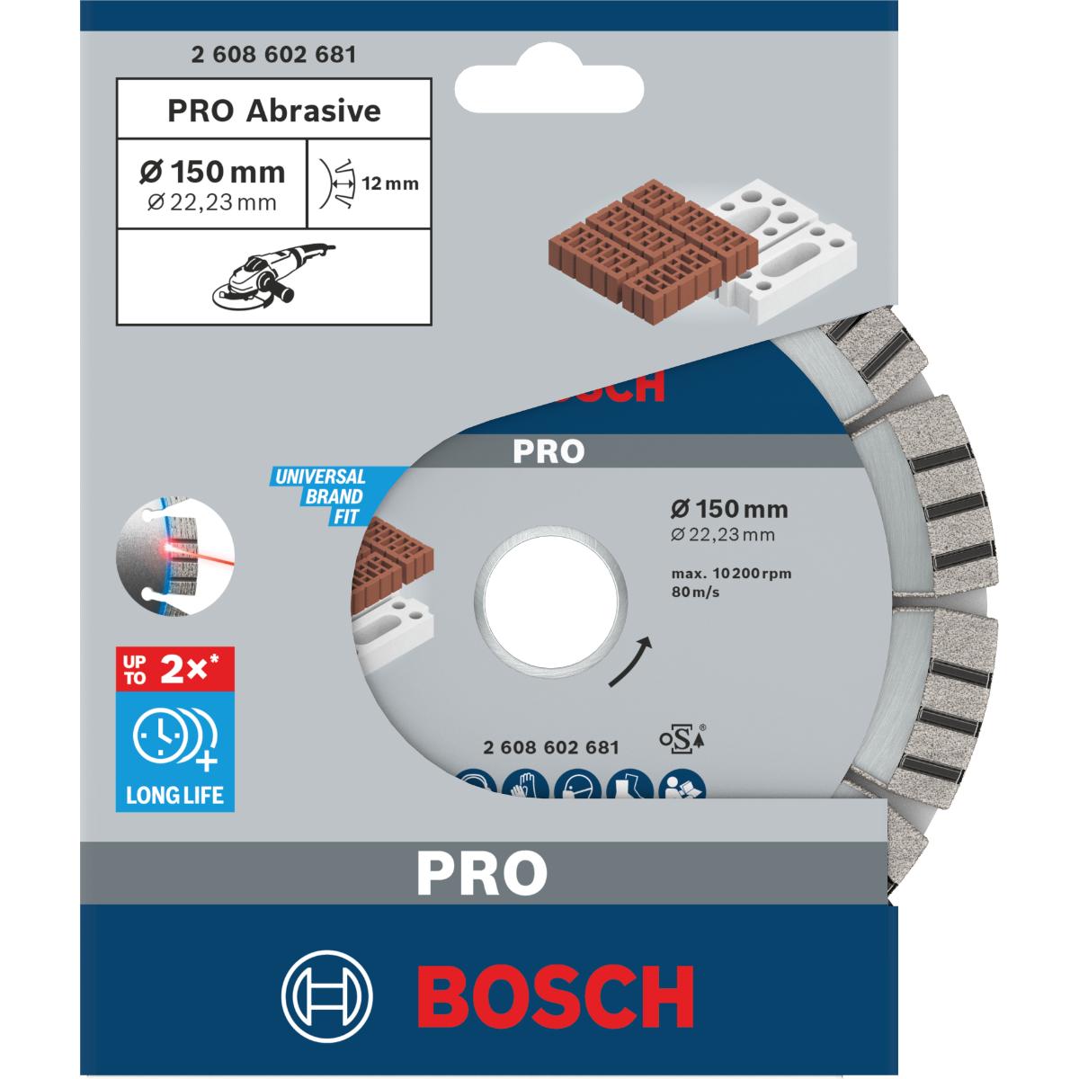 Bosch PRO Diamanttrennscheibe Best for Abrasive, 150/180/230