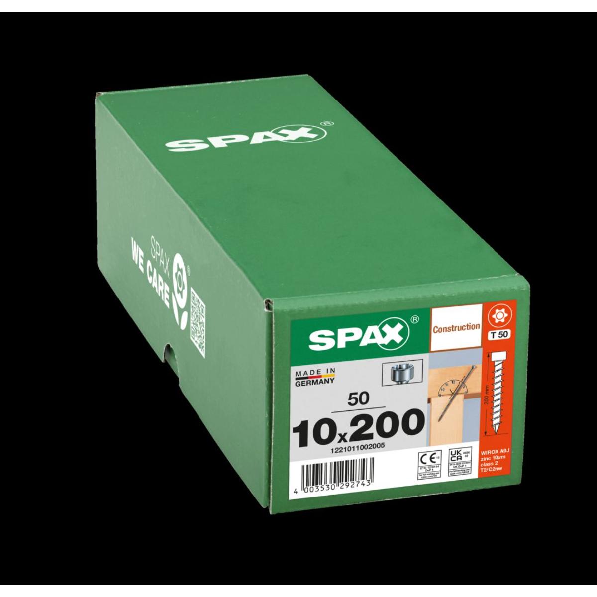 SPAX ZYLINDERKOPF T-STAR PLUS T50 VOLLGEWINDE CUT WIROX 50 Stück