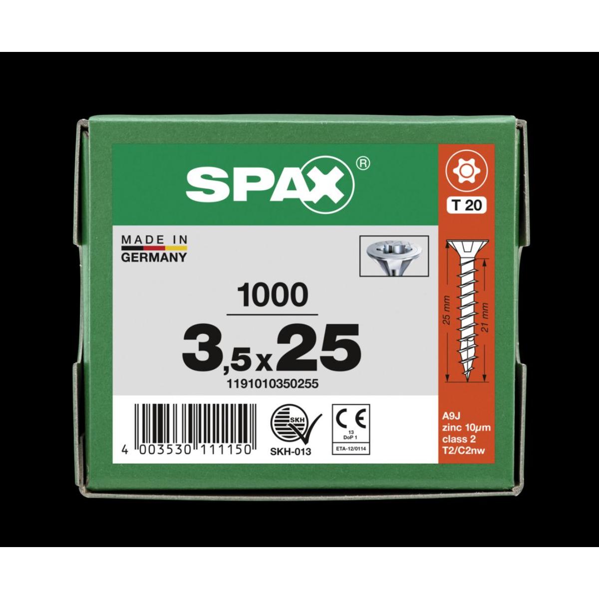 SPAX Senkmultikopf T-Star Plus T20 Vollgewinde WIROX, 1000 Stück