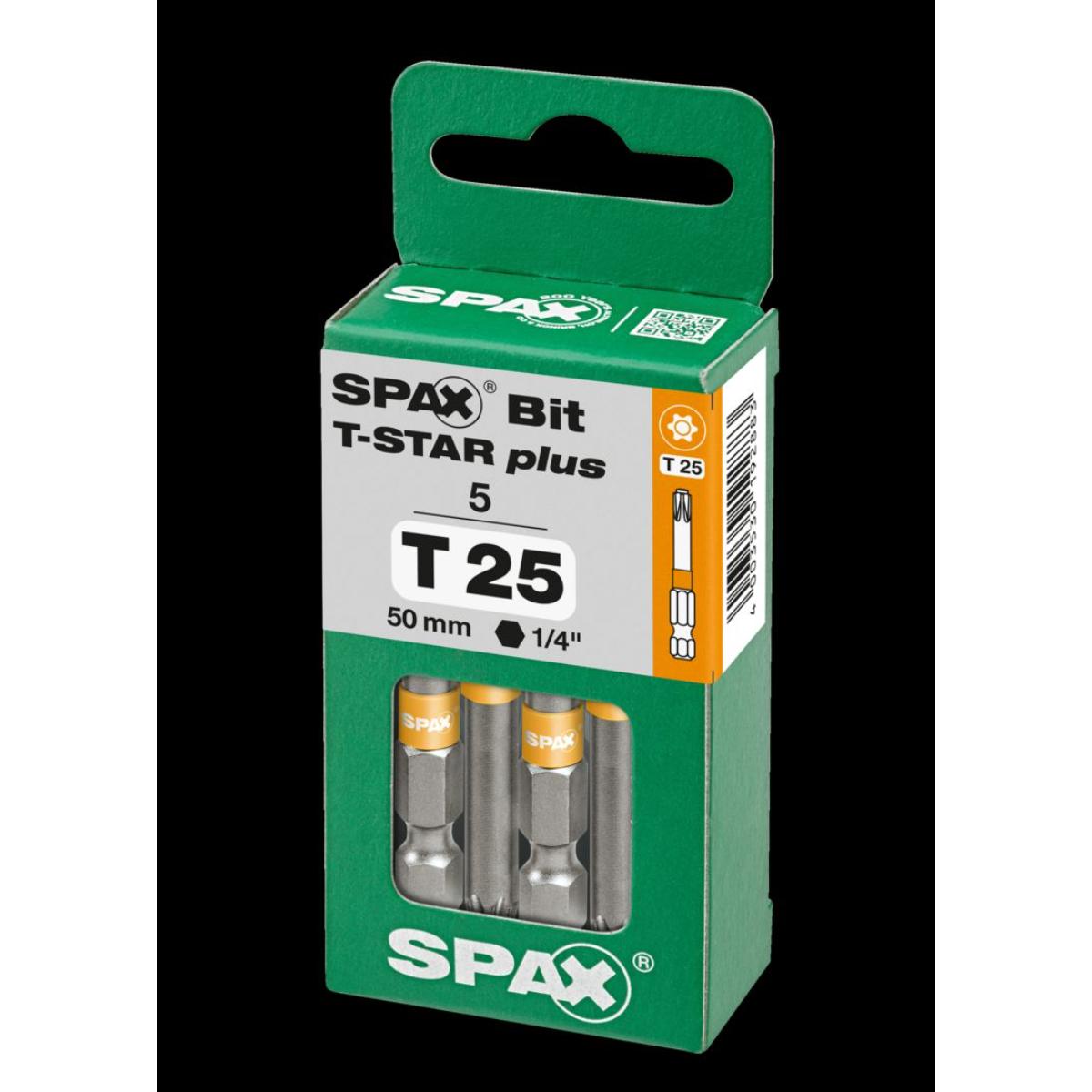 SPAX Bit T-Star Plus T25 50mm, 5 Stück