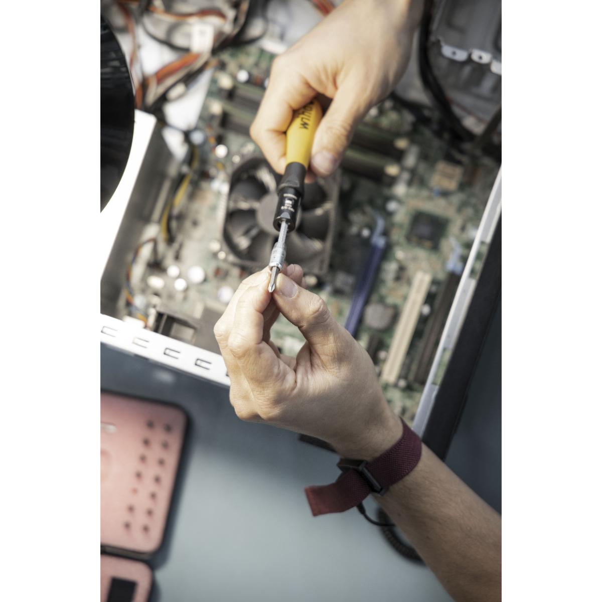 Wiha Drehmoment-Schraubendreher Set TorqueVario -S Micro ESD 0,1-0,6 Nm gemischt 18-teilges Set variabel einstellbare Drehmomentbegrenzung mit Box