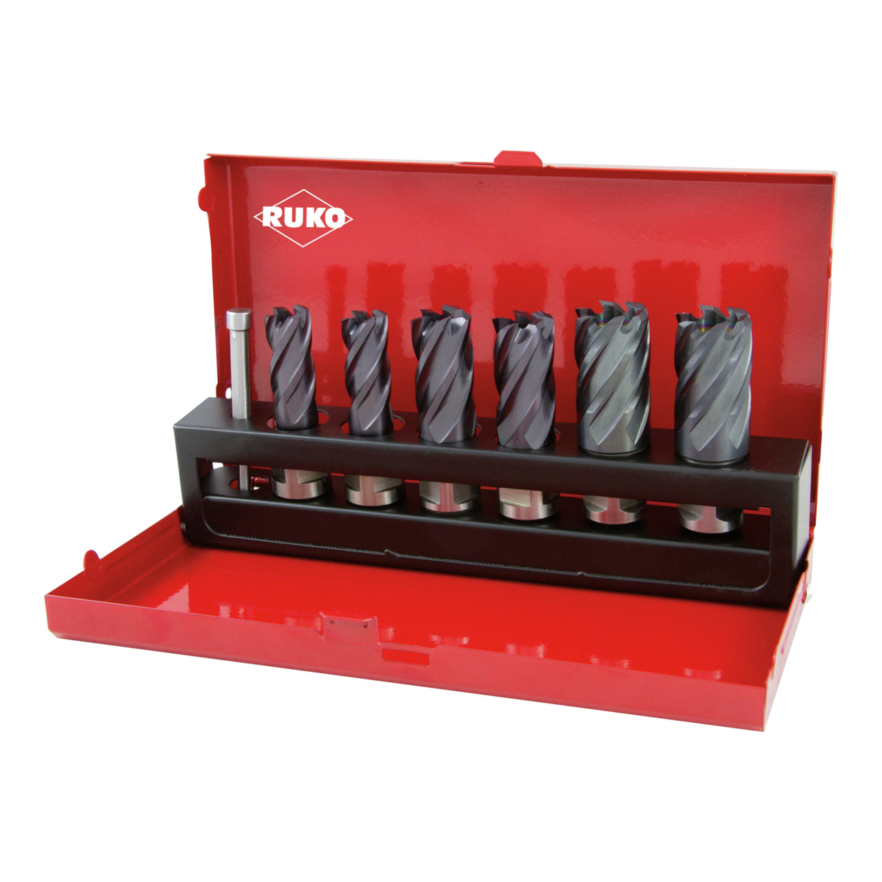 RUKO Kernbohrer-Satz HSS TiAlN mit Weldonschaft (3/4") CBN geschliffen - 7-tlg.