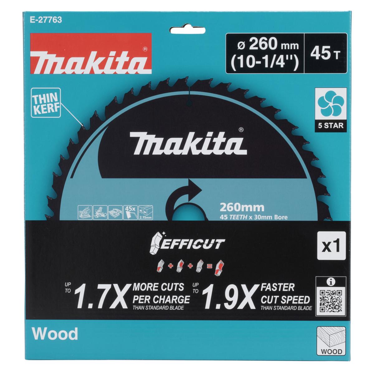 Makita Kreissägeblatt 260x30x45Z Efficut