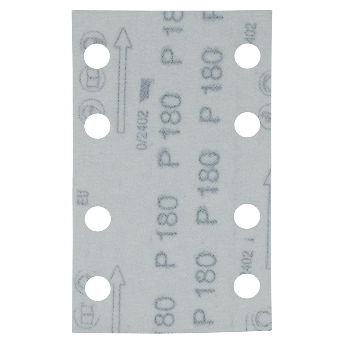 Makita Schleifpapier 80x130mm, Körnung A180,Klett, 8 Loch, 10 Stück