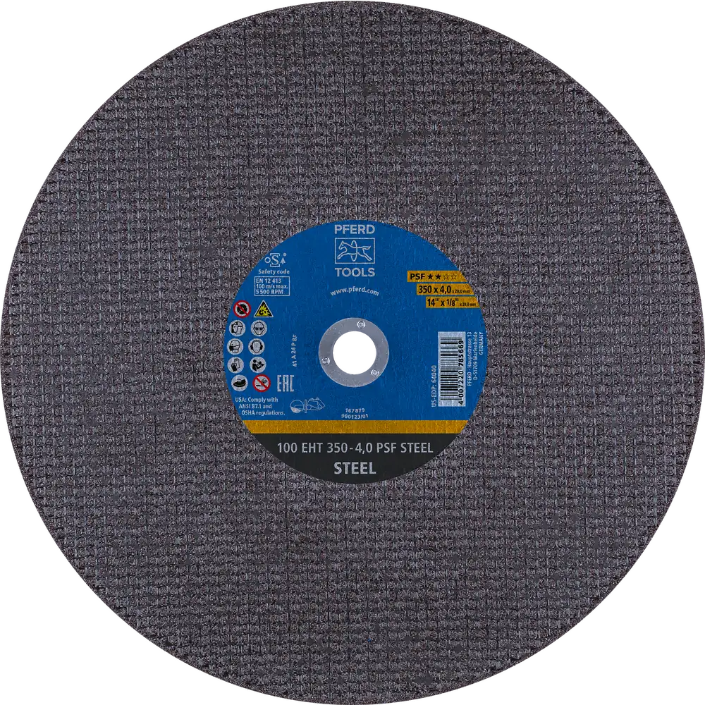 PFERD TOOLS Trennscheibe Trennschleifer EHT 350x4,0x20 mm PSF STEEL für Stahl (100 m/s)