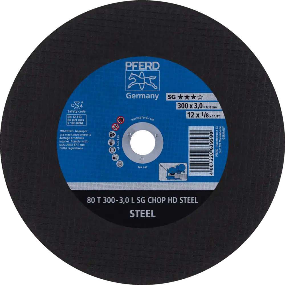 PFERD TOOLS Trennscheibe T Leistungslinie SG CHOP HD STEEL für Stahl