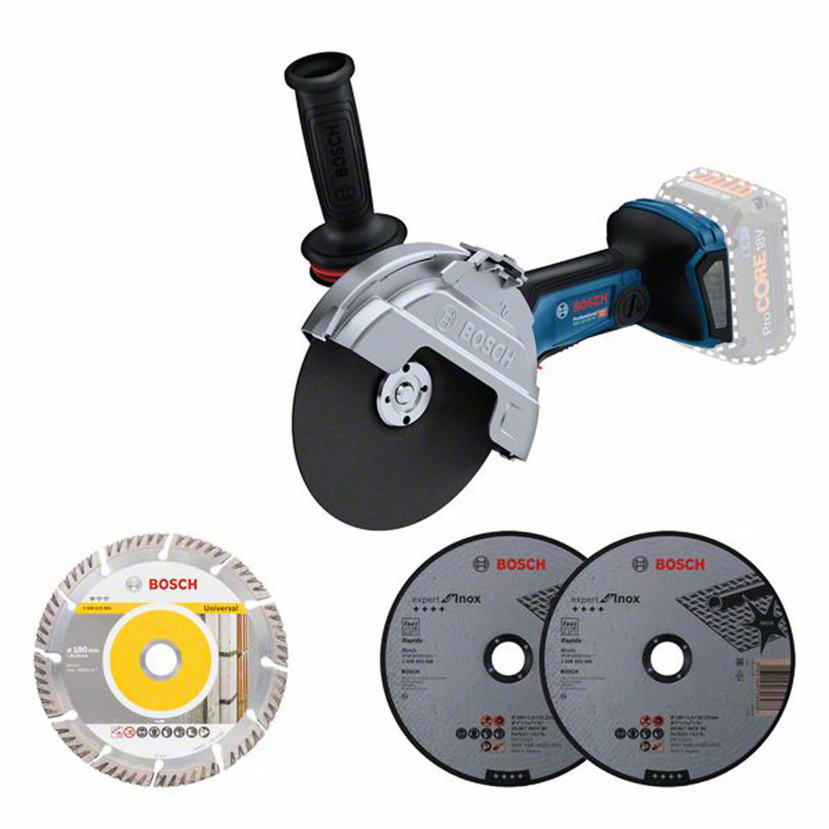 Bosch Akku-Winkelschleifer GWS 18V-180 PC