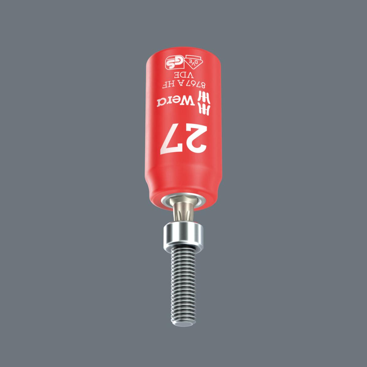 Wera 8767 A VDE HF TORX® Zyklop Bitnuss, isoliert, mit 1/4 zoll-Antrieb, mit Haltefunktion, TX 10 x 36 mm
