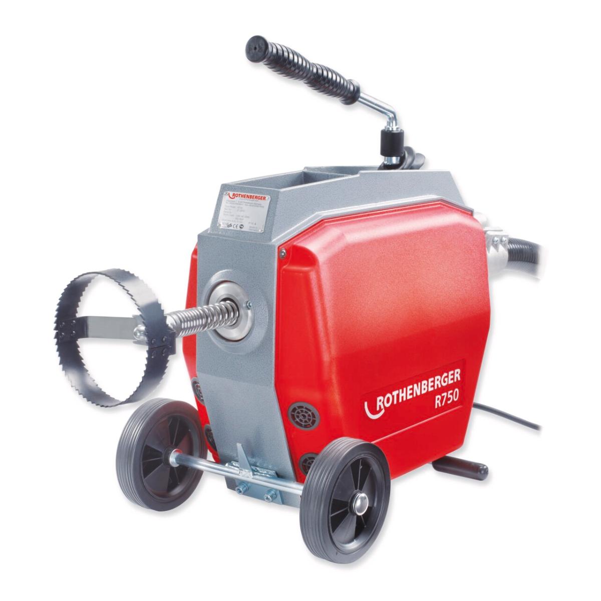 72689ro Rothenberger Elektrische Rohrreinigungsmaschine R750, 230V mit Führungsschlauch
